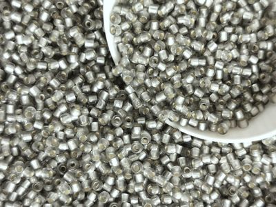 Toho 11/0 - 5г - 29AF Матовый прозрачный чёрный бриллиант с серебряной линией внутри (TR-11-29AF)