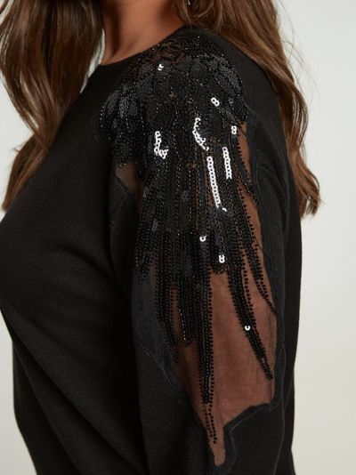 Джемпер из мягкого трикотажа с вышивкой