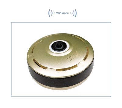 Потолочная/настенная WiFi видеокамера панорамная с DVR (fish_ufo_R), 960P HD (360EyeS)