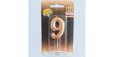 Свеча -цифра  Розовое золото