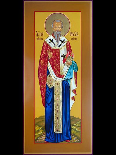 Мирон, епископ Критский, Святитель. Рукописная мерная икона.