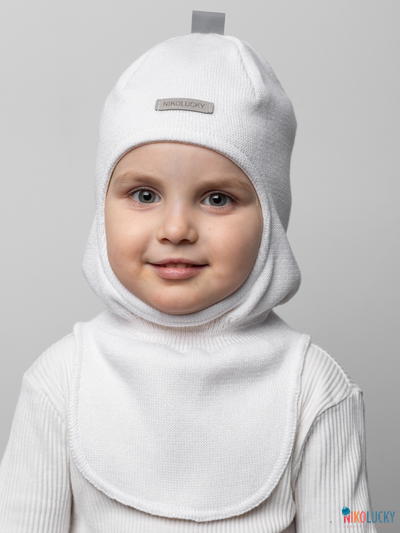 Шапка-шлем 23301-01 х/б подклад, белый 46-48