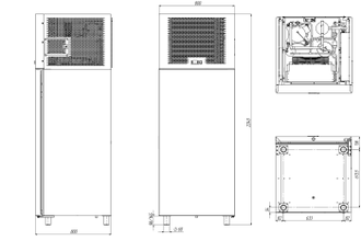 Шкаф шоковой заморозки POLAIR CRt20T-L с универсальной тележкой