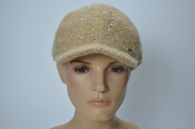 Итальянская зимняя бейсболка стразы