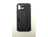 Защитная крышка iPhone X/XS, черная, с визитницей