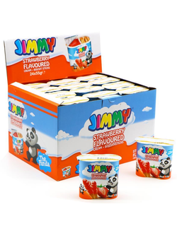 Палочки бисквитные JIMMY с клубничной пастой 55 гр (24)