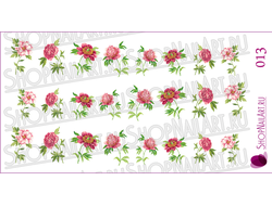 Слайдер-дизайн 013 - Пионы, аппликация.