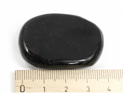 Турмалин черный, Шерл, полировка плоская, Бразилия (40*30*8 мм, 26 г) №35668