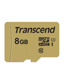 Карта памяти Transcend 500S microSDHC 8Gb UHS-I Cl10 + адаптер, TS8GUSD500S