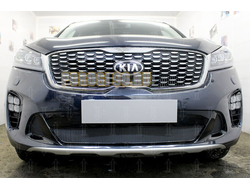 Защита радиатора Kia Sorento Prime 2017- black PREMIUM