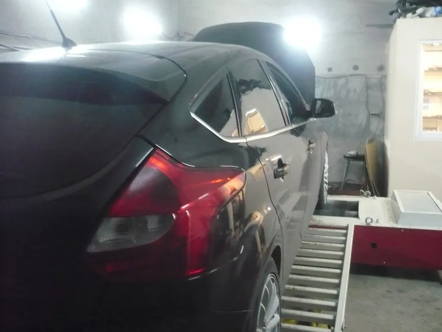 Тюнинг с отключением контроля катализатора. Машина приехала с прошивкой. Хозяин хотел бОльшего.