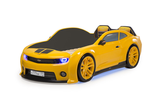 Кровать-машинка объемная (3d) EVO "Camaro" желтый