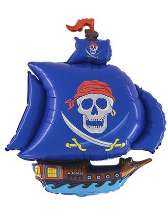 Пиратский корабль синий 41"/104см