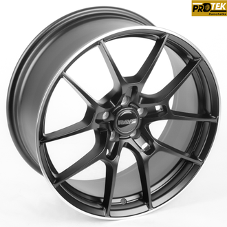 Комплект дисков R17 7,5J ET+38 5*100 RAYS F045 Черный матовый с полированным ободом (80577)