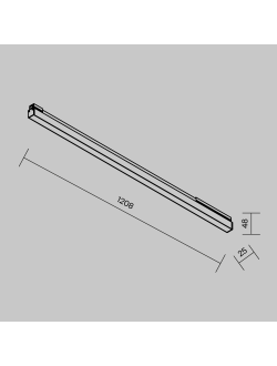 Уличный трековый светильник Basis Exility IP 3000К 30Вт 120° черный, O-TR02-1-S-30WB3K, Maytoni