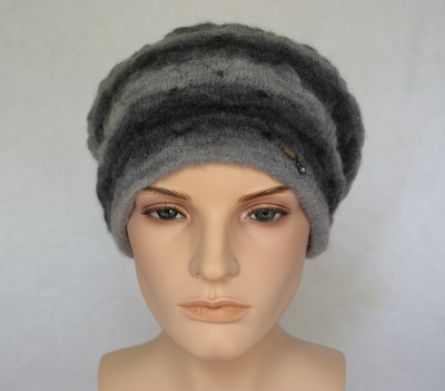 Итальянский берет Vizio 7014 серый зима 2022 фото