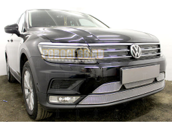 Защита радиатора Volkswagen Tiguan II 2016- chrome верх PREMIUM