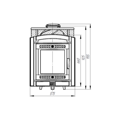 Печь банная "Атмосфера L" сетка из нержавеющей стали