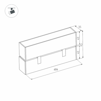 Светильник Arlight MAG-FLAT-FOLD-45-S605-18W (WH, 100 deg, 24V)