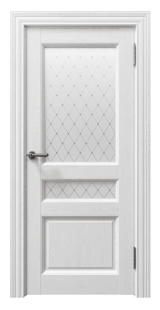Межкомнатная дверь "Sorrento 80014" серена белая (стекло)