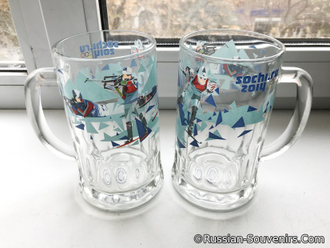 Бокалы пивные Sochi 2014 500 мл («Хоккей» и «Биатлон»)