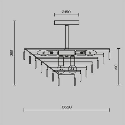 Потолочный светильник Mazzo, MOD130CL-11G