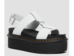 САНДАЛИИ DR. MARTENS FRANCIS LEATHER PLATFORM STRAP белые