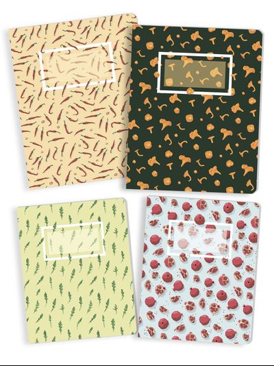 тетрадь с Авокадо, Арбуз, Свекла, Порей, Имбирь в клетку 24 листа