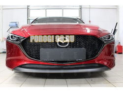Защита радиатора Mazda 3 2019- black низ PREMIUM