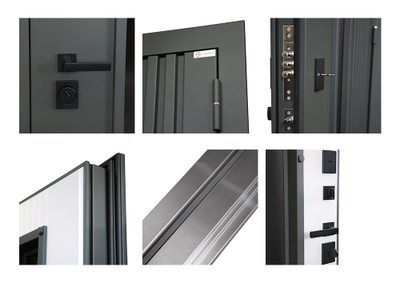 Стальная дверь   Барс с окном (терморазрыв 3к). Заказная модель.