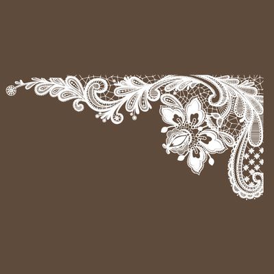 ФП штамп "Кружевной уголок с фестонами и цветами"