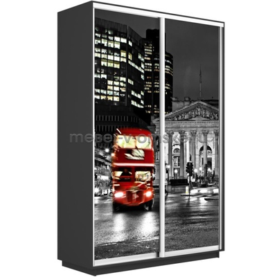 Шкаф-купе Дуо-Фото-2 (Ночной Лондон) 1200*450*2200