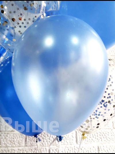 Сет "Небесное серебро" (10 шариков + 1 цифра)