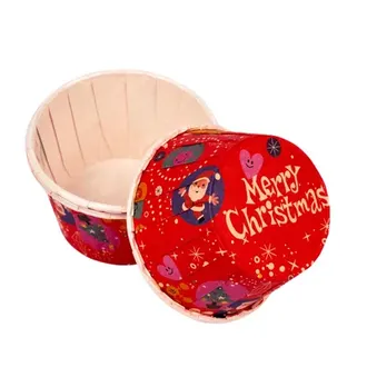 Капсулы для маффинов с бортиком "Merry Christmas"  50*40 мм, 100 шт