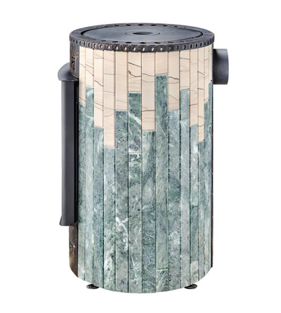 Печь отопительно-варочная Нелжа Змеевик Окаменевшее дерево