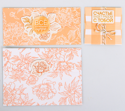 Набор конвертов «Все, что пожелает сердце», 16 х 12 см