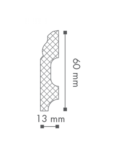 Плинтус FB1 WALLSTYL® - 60*13*2000мм