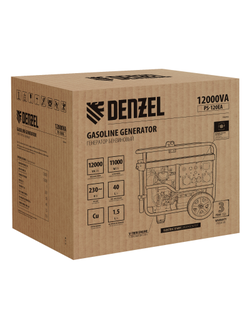 Генератор бензиновый PS-120EA, 12 кВт,230 В, 40л, разъём ATS,эл.старт Denzel