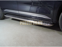 Пороги с площадкой 60,3 мм ТСС для Exeed VX 2023-