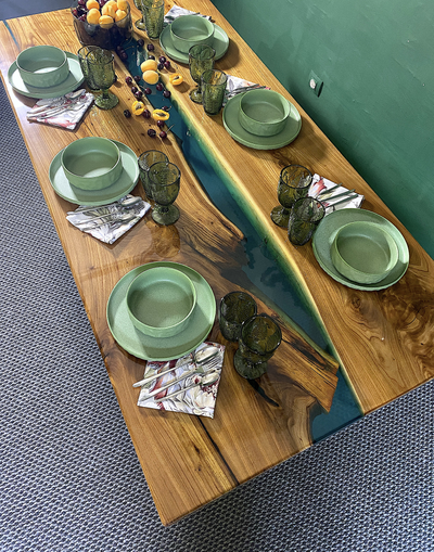 слэб, стол река, карагач, дуб, мебель на заказ, стол из слэба, мебель для ресторана, столешница спил