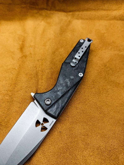 Складной нож URAN сталь ELMAX, рукоять карбон