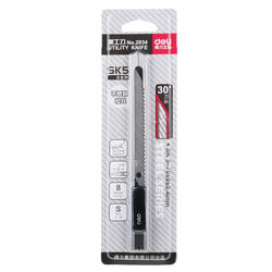 Канцелярский нож deli для лезвий 30 градусов