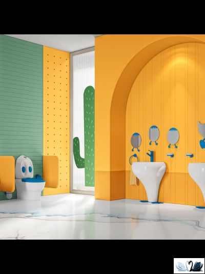 Унитаз Creavit Ducky DC360.001 детский с бачком DC400.000 синим декором