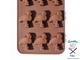 Форма для льда и кондитерских украшений Доляна «Фламинго», 20×10,5 см, силикон, 12 ячеек (3,5×2,6×1,5 см), цвет шоколадный