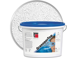 Штукатурка декоративная полимерная BAUMIT GranoporTop Белая база Шуба 1,5 мм 25 кг