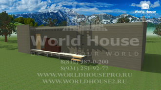 Проект бани в современном стиле №35