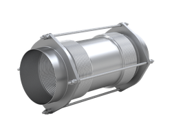 Сдвиговый сильфонный компенсатор со стяжными стержнями и приварными патрубками двойной сильфон