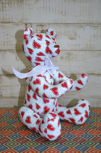 Текстильная игрушка ручной работы Сердечный Мишка