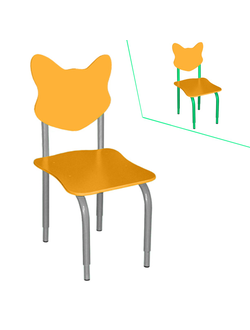 СТУЛ ДЕТСКИЙ НА МЕТАЛЛОКАРКАСЕ РЕГУЛИРУЕМЫЙ 100 ФГК