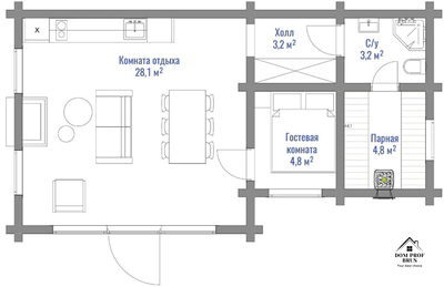 "Лагуна": Компактность и комфорт - 44 м2